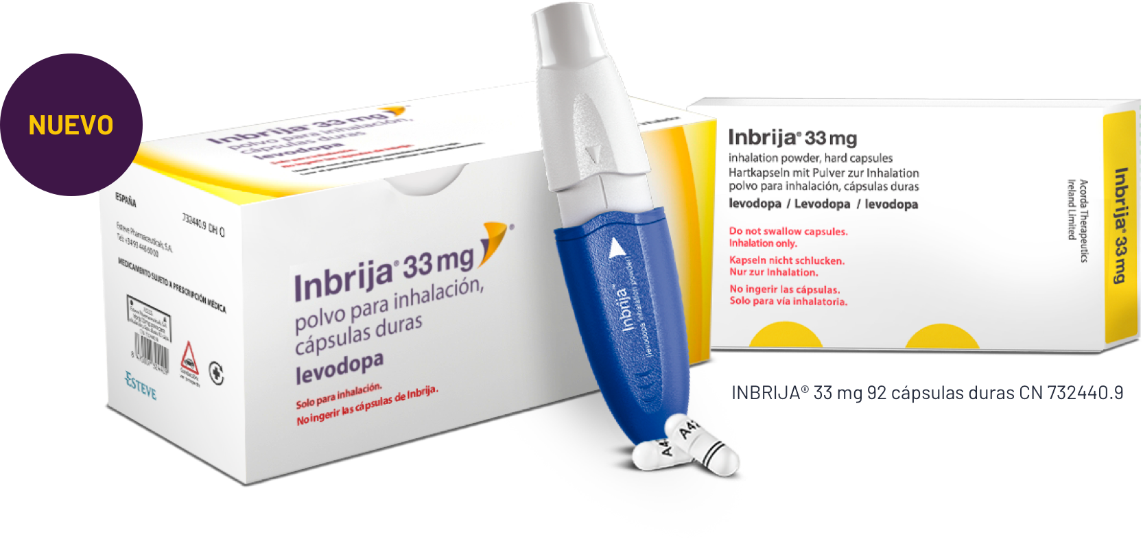 INBRIJA® 33 mg 92 cápsulas duras CN 732440.9